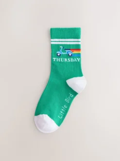 Lot de 7 paires de chaussettes Little Bird by Jools Oliver Bright Arc-en-ciel Days Of The Week