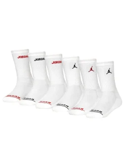 Lot de 6 paires de Chaussettes Jordan Legend Col rond Blanches