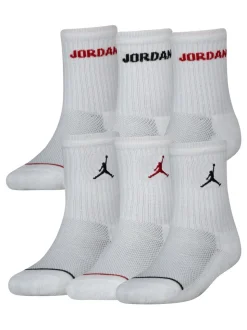 Lot de 6 paires de Chaussettes Jordan Legend Col rond Blanches