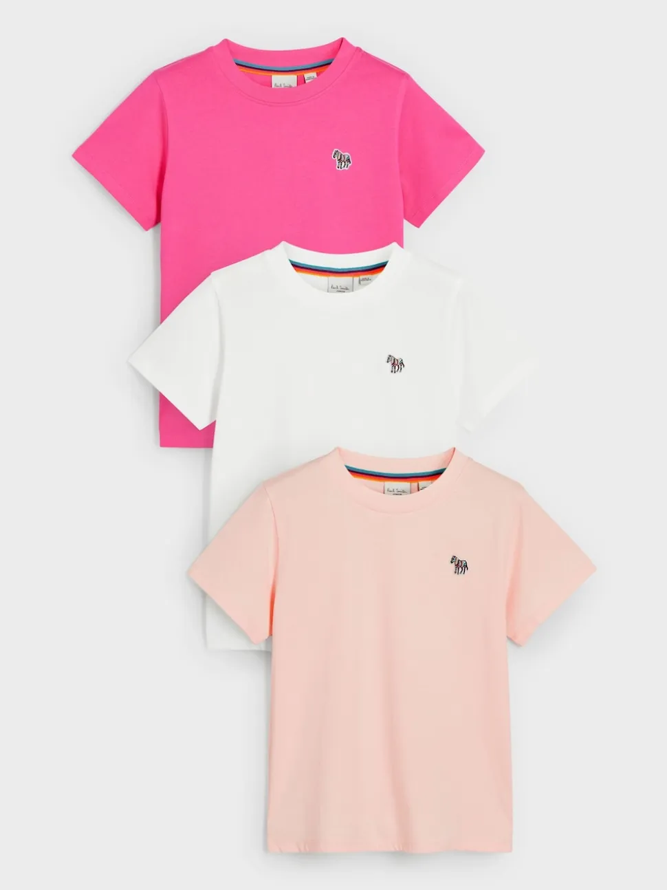 Lot de 3 t-shirts Paul Smith Junior roses Signature