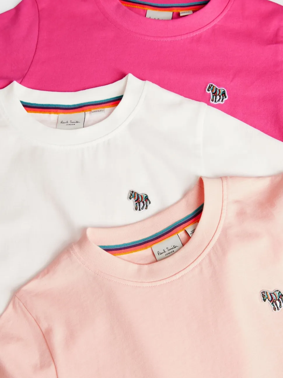 Lot de 3 t-shirts Paul Smith Junior roses Signature