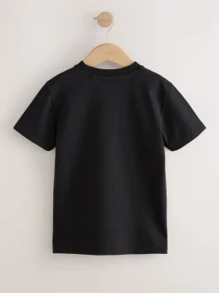 Manette noire/multicolore - T-shirt imprimé graphique à manches courtes coupe régulière (3-16ans)