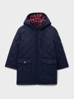 Manteau courtepointe à capuche Crew Clothing