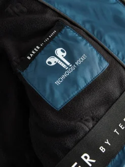 Manteau matelassé Baker by Ted Baker bleu imperméable à mi-longueur