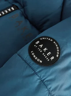 Manteau matelassé Baker by Ted Baker bleu imperméable à mi-longueur