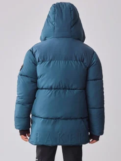 Manteau matelassé Baker by Ted Baker bleu imperméable à mi-longueur