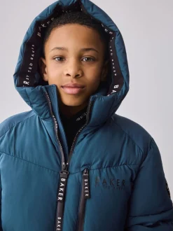 Manteau matelassé Baker by Ted Baker bleu imperméable à mi-longueur