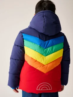 Manteau matelassé Little Bird by Jools Oliver imperméable à chevrons couleur vive