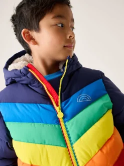 Manteau matelassé Little Bird by Jools Oliver imperméable à chevrons couleur vive