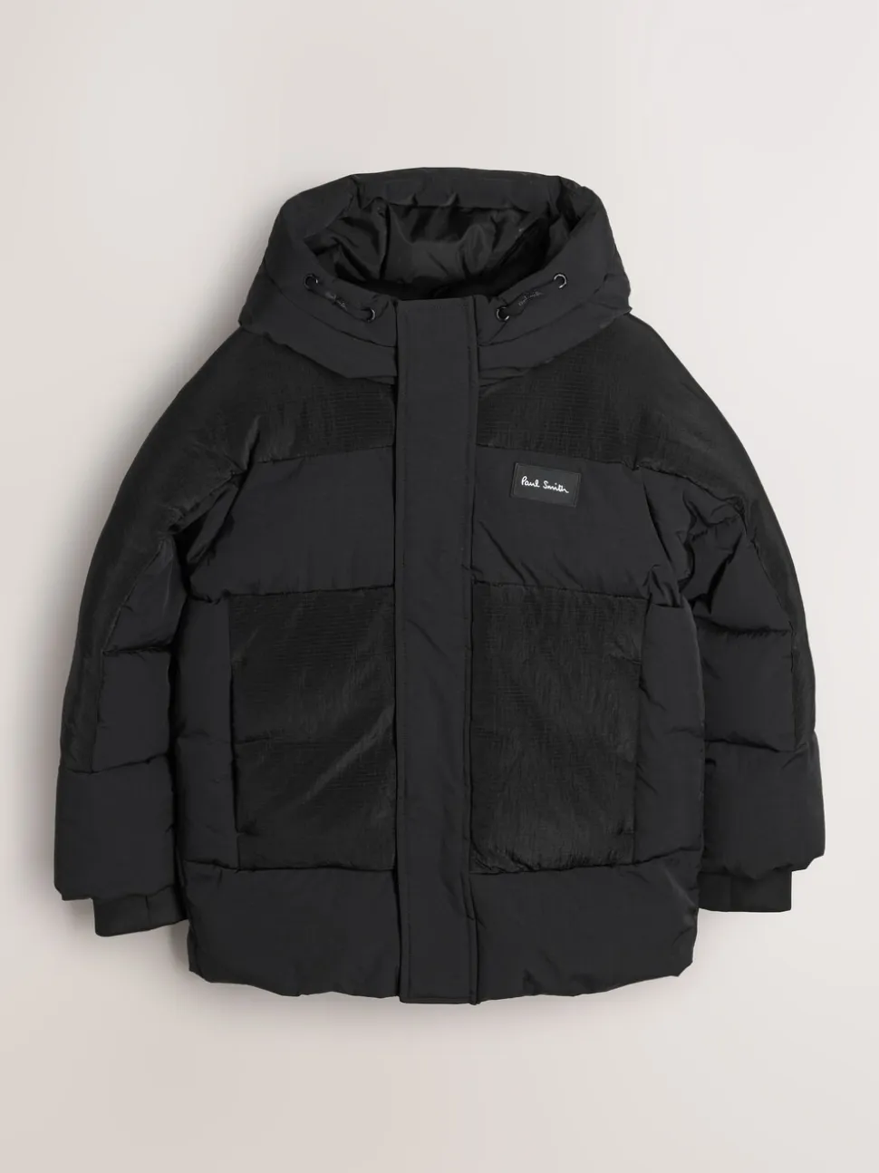 Manteau Paul Smith Junior Noir Résistant à la douche matelassé