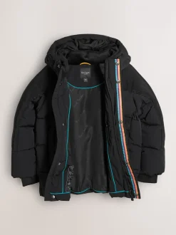 Manteau Paul Smith Junior Noir Résistant à la douche matelassé