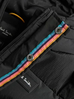 Manteau Paul Smith Junior Noir Résistant à la douche matelassé