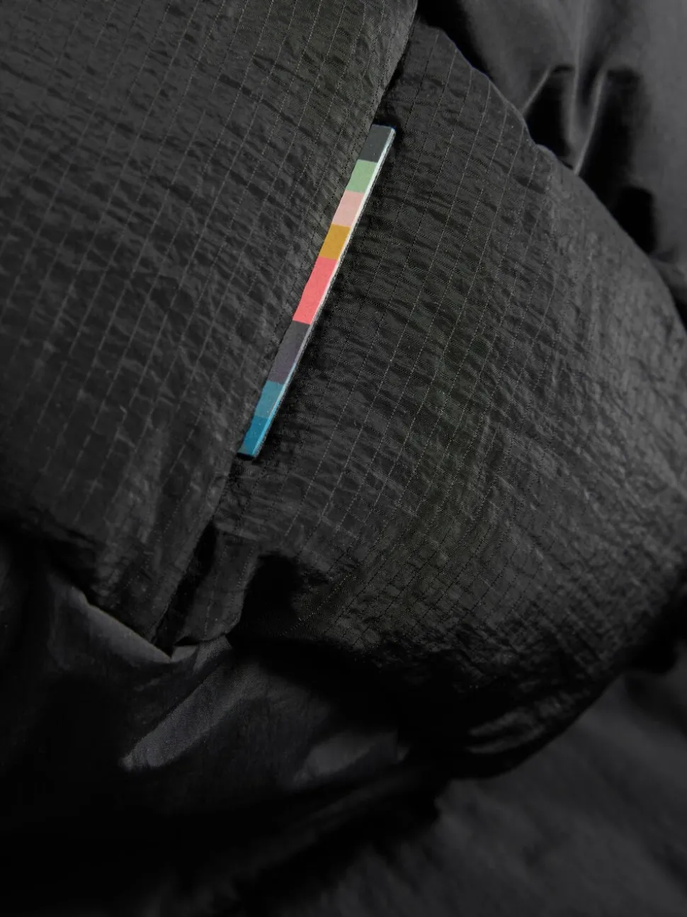 Manteau Paul Smith Junior Noir Résistant à la douche matelassé