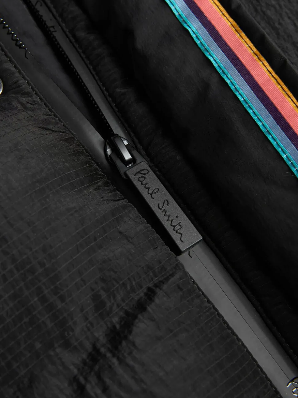 Manteau Paul Smith Junior Noir Résistant à la douche matelassé