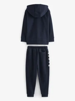 marine - Baker by Ted Baker - Ensemble à capuche et jogging zippés en coton 100%.