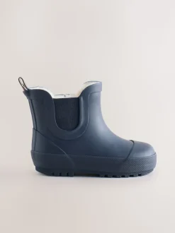 marine - Bottines en caoutchouc avec doublure chaude