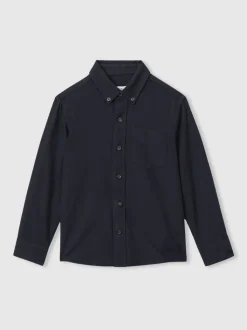 marine - Chemise Oxford Reiss Greenwich à boutons