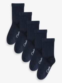 marine - Lot de 5 chaussettes Clarks Sporty School