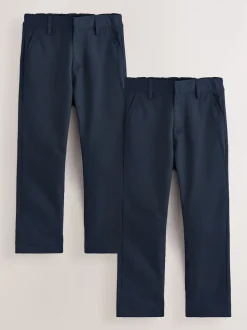 marine - Lot de 2 Pantalons d’école Coupe standard (3-17ans)