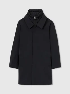 marine - Manteau hybride amovible à col cheminée Reiss Logan