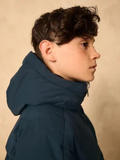 marine - Manteau rembourré doublé en micropolaire Résistant à la douche (3-17ans)