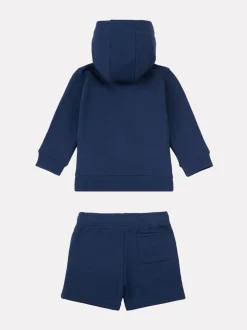 marine - New Balance Ensemble t-shirt et short zippé 100% coton pour enfant