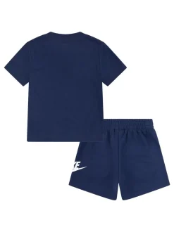 marine - Nike ensemble t-shirt et short Little Kids Club