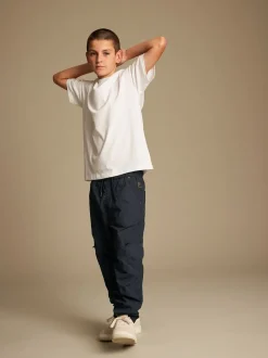 marine - Pantalon cargo doublé (3-16 ans)