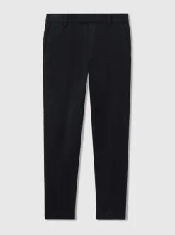 marine - Pantalon chino ajusté Reiss Eastbury en coton mélangé