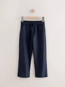 marine - Pantalon en lin Blend (3-16 ans)