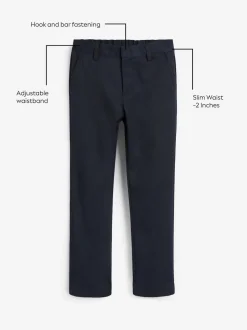 marine - Pantalons d’école Coupe droite (3-17ans)