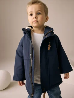 marine - Parka imperméable doublée de borg (3mois-7ans)