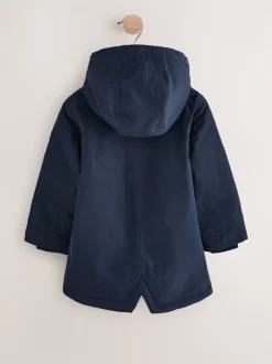 marine - Parka imperméable doublée de borg (3mois-7ans)