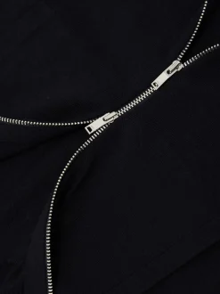 marine - Reiss Hampshire - Cardigan zippé en laine mérinos Col cheminée