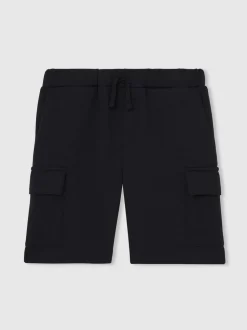 marine - Short cargo Reiss Oliver Premium en jersey interlock