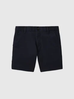 marine - Short chino Reiss Wicket en coton stretch