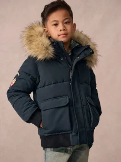 marine - Superdry Everest Bomber Coat