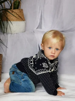 marine - The Little Tailor - Pull de Noël en forme de renne et de foire