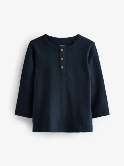 marine - T-shirt à manches longues Henleys (3mths-7yrs)