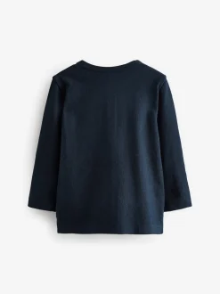 marine - T-shirt à manches longues Henleys (3mths-7yrs)