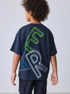 marine - T-shirt Baker by Ted Baker graphique lettre