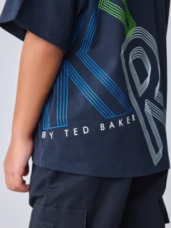 marine - T-shirt Baker by Ted Baker graphique lettre