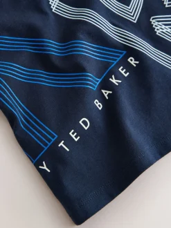 marine - T-shirt Baker by Ted Baker graphique lettre