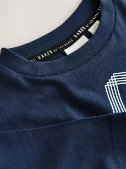 marine - T-shirt Baker by Ted Baker graphique lettre