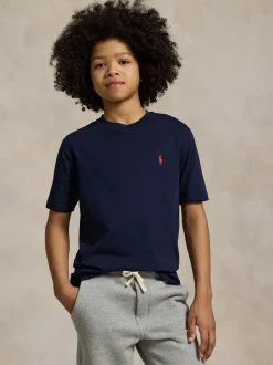 marine - T-shirt Polo Ralph Lauren jersey à manches courtes