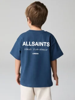 marine - T-shirt smALLSAINTS jeune oversize à Col rond
