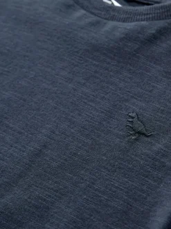 marine - T-shirt uni à manches longues (3mths-7yrs)