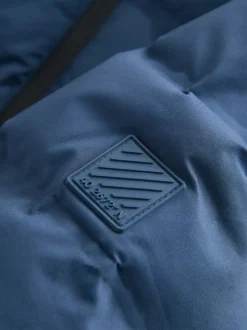 marine - Veste imperméable à capuche de poids moyen (3-17ans)