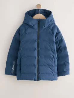 marine - Veste imperméable à capuche de poids moyen (3-17ans)