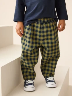 Marine Gingham - Pantalon à enfiler Barrel (3mois7ans) (3mois à7ans)